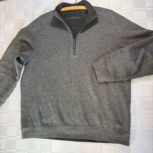 Tommy Bahama Men's Gray 1/4 Zip-Up Sweater reversible XL